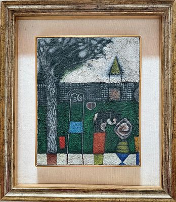 FRANCO GENTILINI, "Il giardino", 1961 - FRANCO GENTILINI, "Il giardino", 1961, olio su 