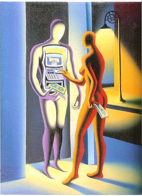 MARK KOSTABI "Love with drawal" 2009 - MARK KOSTABI , 2009, "Love with drawal", olio su 