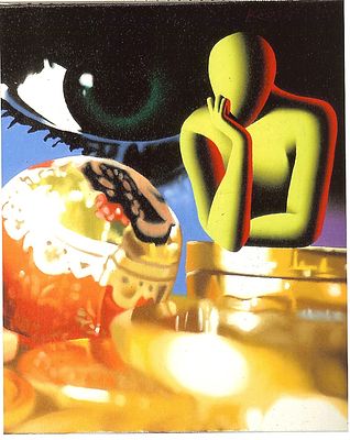 MARK KOSTABI "How many licks" 2003 - MARK KOSTABI "How many licks" 2003", olio su tela 