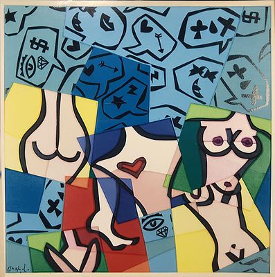 UGO NESPOLO "Human body" anni 2000 - UGO NESPOLO "Human body" anni 2000 Acrilici e 