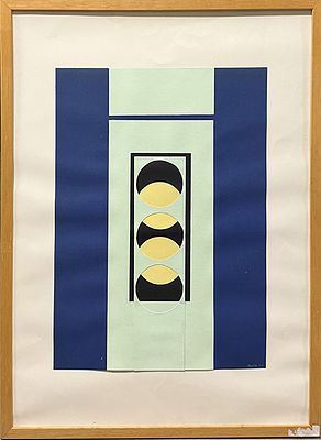 IDEO PANTALEONI, Senza titolo, 1955 - IDEO PANTALEONI, Senza titolo, 1955, collage su cartoncino 