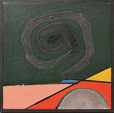 WALTER FUSI, "Composizione", anni '90 - WALTER FUSI, "Composizione", anni '90, olio e 