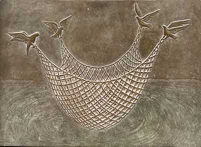 ANTONIO TROTTA, "Paestum", 1937 - ANTONIO TROTTA, "Paestum", 1937, bassorilievo in 