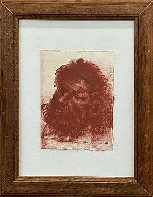 PIETRO ANNIGONI - PIETRO ANNIGONI, Tecnica sanguigna su cartoncino, Dim. 14,5x11, Al fronte: in 