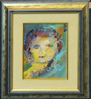 ERNESTO TRECCANI, 2002 - ERNESTO TRECCANI, 2002, olio su tela, 24x18 cm, 42x36x4 cm, peso 1 kg. Al 