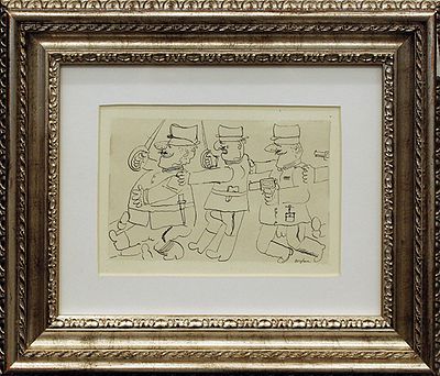 FRANZ BORGHESE "I ciechi" anni 80' - FRANZ BORGHESE "I ciechi" anni 80' , disegno a 