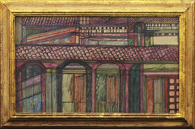 ALIGI SERRA, "Architetture", anni '70 - ALIGI SERRA, "Architetture", anni '70, tecnica 