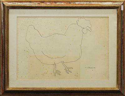 A. COLUCCINI, "Il Gallo", 1976 - A. COLUCCINI, "Il Gallo", 1976, penna su cartoncino 