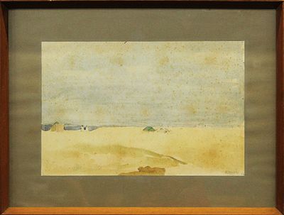 VERNIZZI, 1962 - VERNIZZI, 1962, acquarello su cartoncino, dim 30x45 cm. Presenta fioritura. Opera 