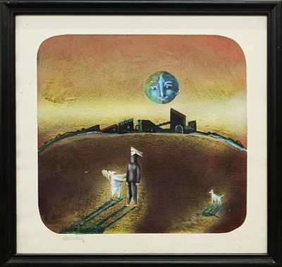 ANONIMO, 1986 - ANONIMO, 1986, tecnica mista su cartone, dim 55x55. Al fronte: firma e anno in 