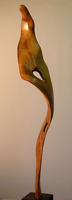 ARMANDO CHERI, "Figura", 1998 - ARMANDO CHERI, "Figura", 1998, scultura in ulivo, cm 