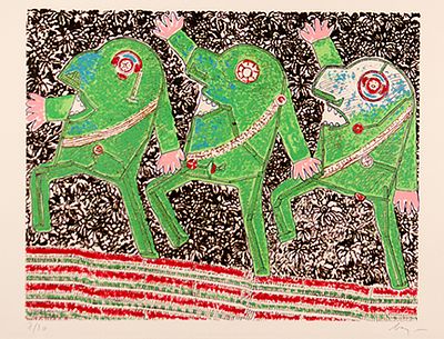 ENRICO BAJ, "Da Baj chez Baj - parade", 1972 - ENRICO BAJ, "Da Baj chez Baj - parade" 