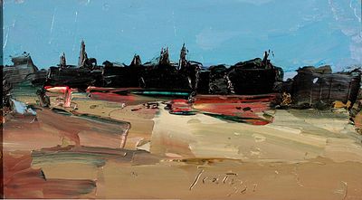 SERGIO SCATIZZI, Senza titolo - SERGIO SCATIZZI, Senza titolo, olio su tavola, cm 30x52. Al 