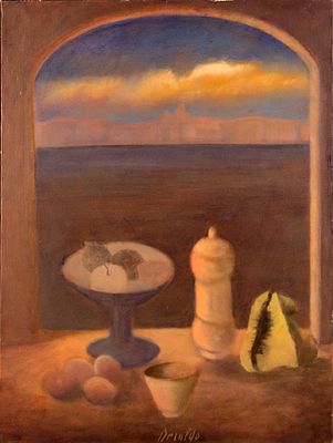FRANCO BERALDO, Senza titolo - FRANCO BERALDO, Senza titolo, olio su tela, cm 80x60. Al fronte: 
