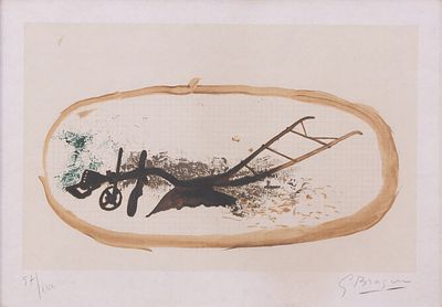 GEORGES BRAQUE, "La charrue", 1960 - GEORGES BRAQUE, "La charrue", 1960, litografia su 