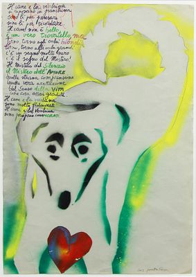 GIOSETTA FIORONI, "Il cane e la vecchina", 2003 - GIOSETTA FIORONI, "Il cane e la 