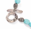 Southwestern Style Turquoise Beaded Necklace with Sterling Silver Clasp. A beautiful turquoise Image - 2