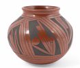 Native American Pottery Vase by Jose Mora . A beautiful Native American hand-made vase signed Image - 1