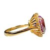 Ladies Vintage 14k Yellow Gold Ring with One Oval Amethyst and 24 Small .01 Carat Diamonds
. Ladi Image - 3
