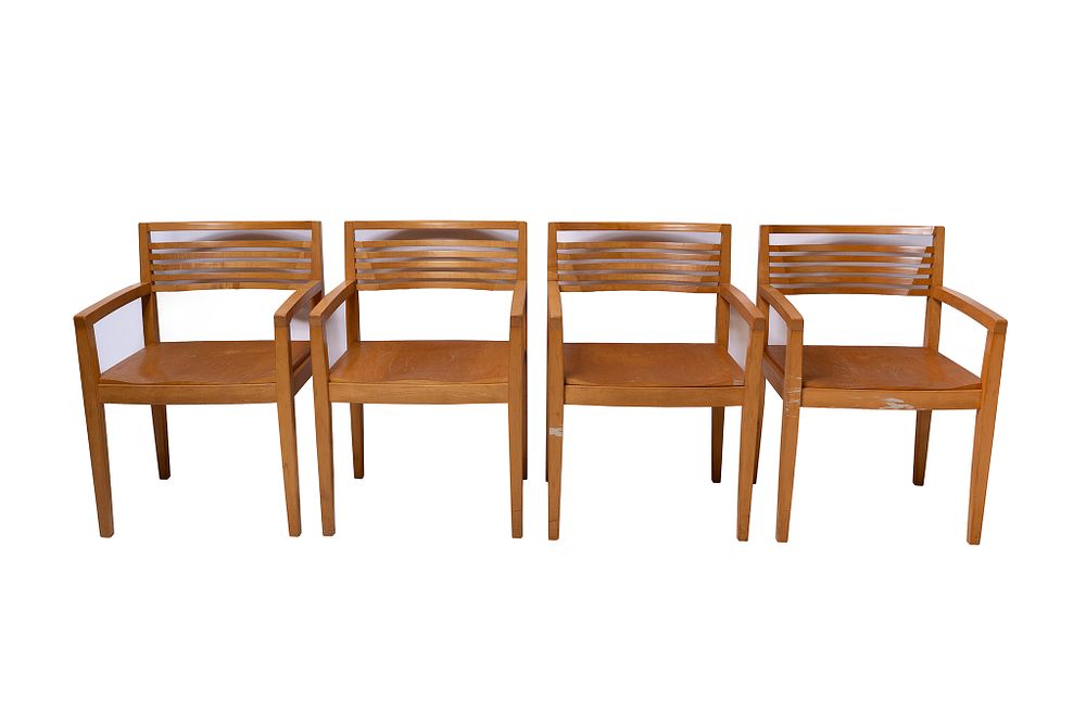 Four Modern Joseph & Linda Ricchio for Knoll Chairs. Circa 1990 
Set of 4 Ricchio for Knoll 