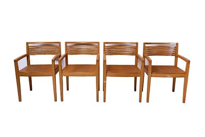 Four Modern Joseph & Linda Ricchio for Knoll Chairs. Circa 1990 
Set of 4 Ricchio for Knoll 