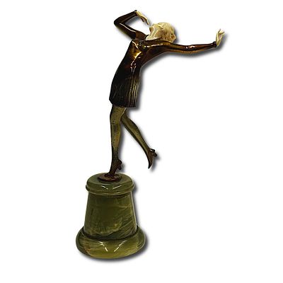 Josef Lorenzl, Austria 1892-1950, Lady Dancing, Bronze. Josef Lorenzl, Austria 1892-1950 
Lady 