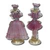 Pair of Mid Century Venetian Art Glass Renaissance Style Figures . Pair of Venetian art glass Image - 1