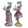 Pair of Mid Century Venetian Art Glass Renaissance Style Figures . Pair of Venetian art glass Image - 2