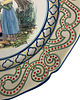 French Faience HB Quimper Large Decorative Tray. A large French Faience HB Quimper Large Image - 2