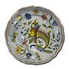 Pair of Antique French Faience Quimper Plates. Pair of French Faience Quimper Plates marked with Image - 2