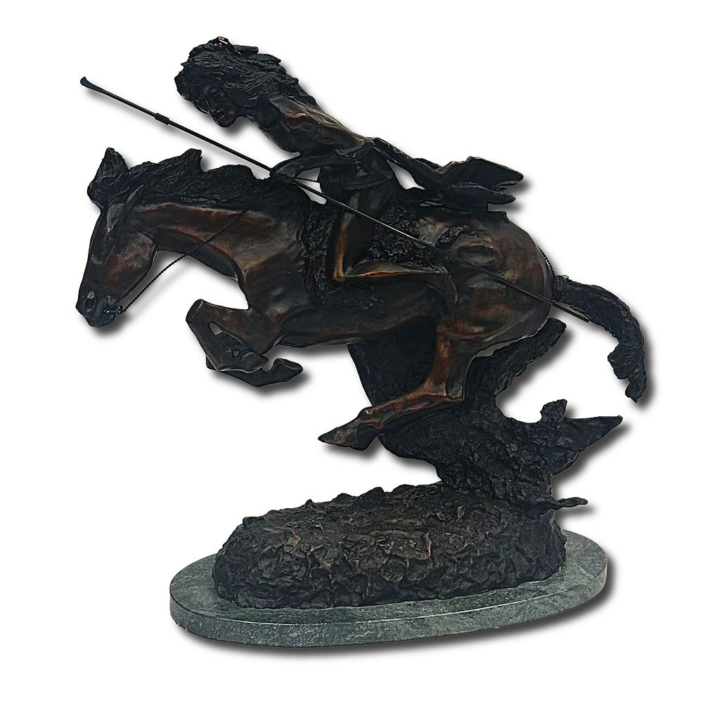 After Remington Bronze Cheyenne Dedicated to Stoddert . After Frederic Remington 
Bronze - 