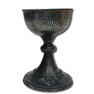 20th Century Silver Plated Chalice with Cross Symbol. A Beautiful 20th Century Silver Plated 