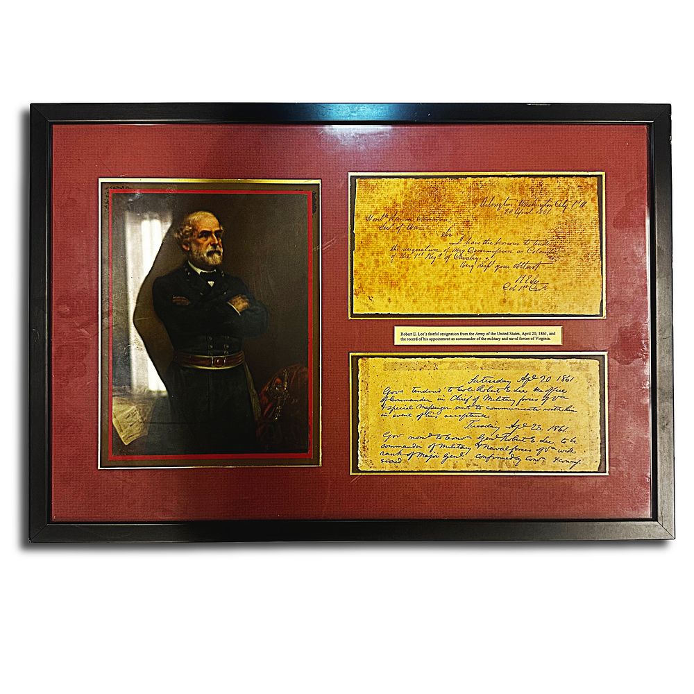 Robert E. Lee's 1861 resignation letter from the Army of the U.S. and appointment to Commander 