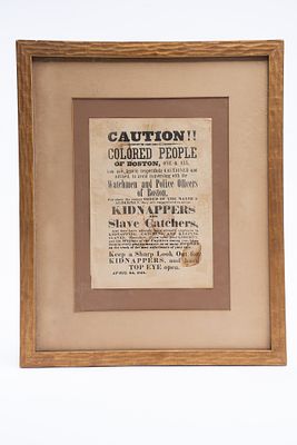 Abolitionist Hand Bill Caution Colored People of Boston
. Abolitionist Hand Bill Caution Colored 
