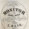 Monitor Grand March Civil War Sheet Music. Dedicated to Captain John L. Worden. The sheet music Image - 1