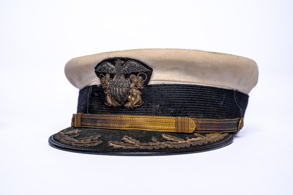 Pair of Commander Joseph Reeves White Top Admirals Hats. One hat was from Reeves' time served 