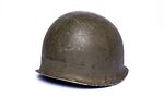 Set of 3 Army Helmets from the 1940s to the 1970s. The oldest helmet is from WWII and is a Image - 9