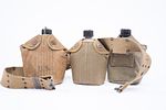 Set of 3 Vintage US Military Canteens. Vintage US Military WW|I Vollrath Canteen and Case dated Image - 3