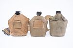 Set of 3 Vintage US Military Canteens. Vintage US Military WW|I Vollrath Canteen and Case dated Image - 8