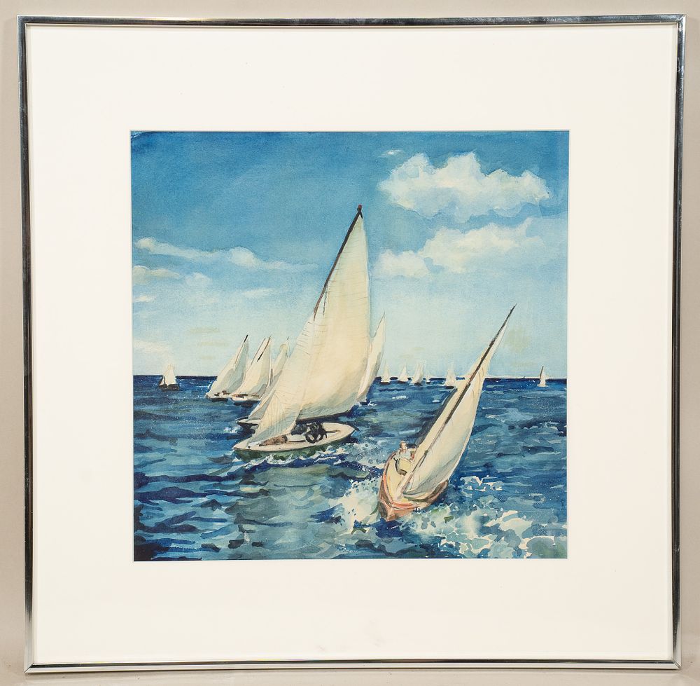 Unknown, Untitled, Watercolor, Sailboats on the Water. Unknown 
Untitled, Sailboats on the Water 