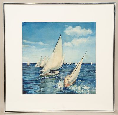 Unknown, Untitled, Watercolor, Sailboats on the Water. Unknown 
Untitled, Sailboats on the Water 
