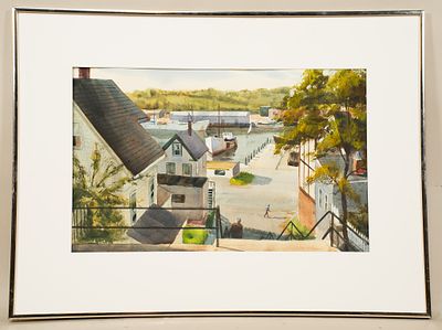 Martin Ahearn, Gloucester Vista, Watercolor. Martin Ahearn 
Gloucester Vista 
Watercolor, H 13.5 