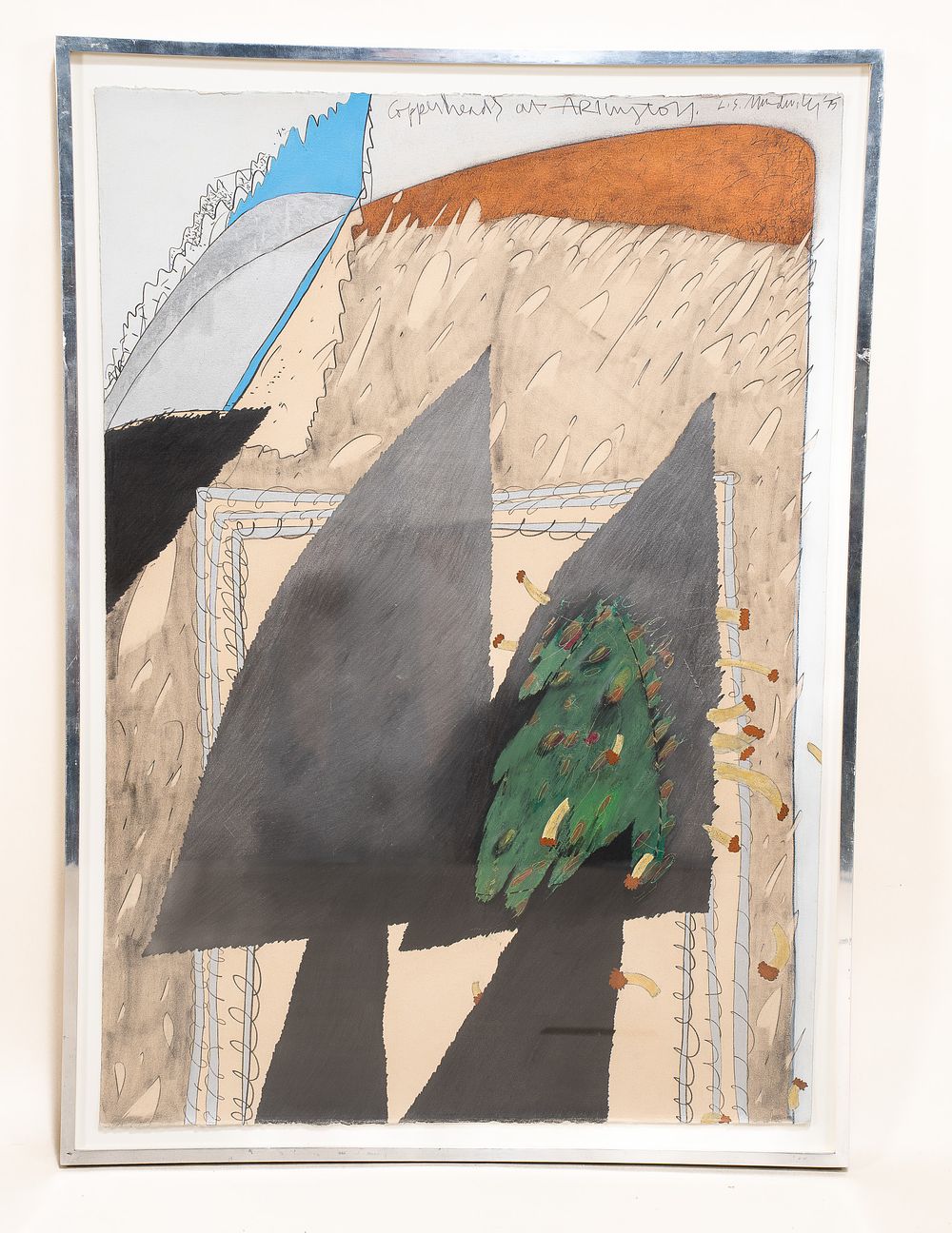 Linda Mundwiler, American, 1947, Copperheads at Arlington, Mixed Media on Paper. Linda Mundwiler 