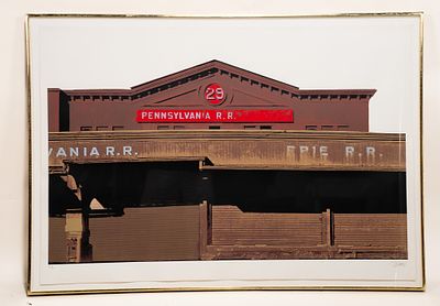 Gerd Winner, German, 1936, Pennsylvania R.R., Screenprint on Paper. Gerd Winner, German, 1936 