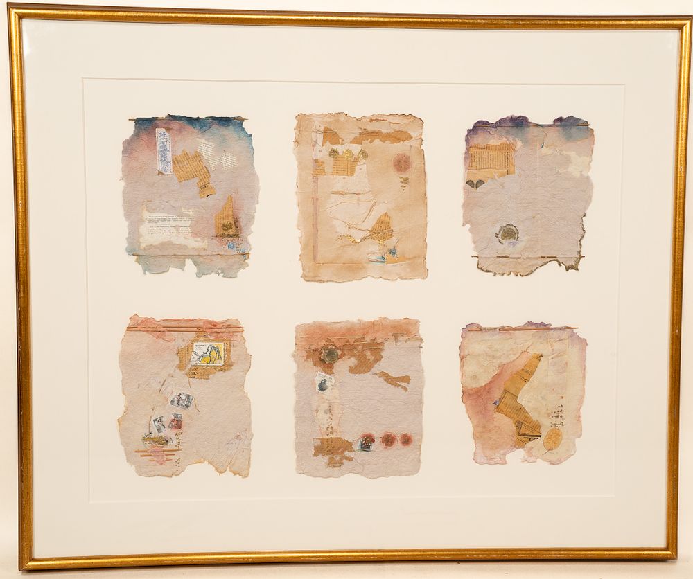 Suzanne Howes-Stevens, American, 1944 - 2017, Koan Series 12-17, Formed Paper, Collaged, Embedded. 