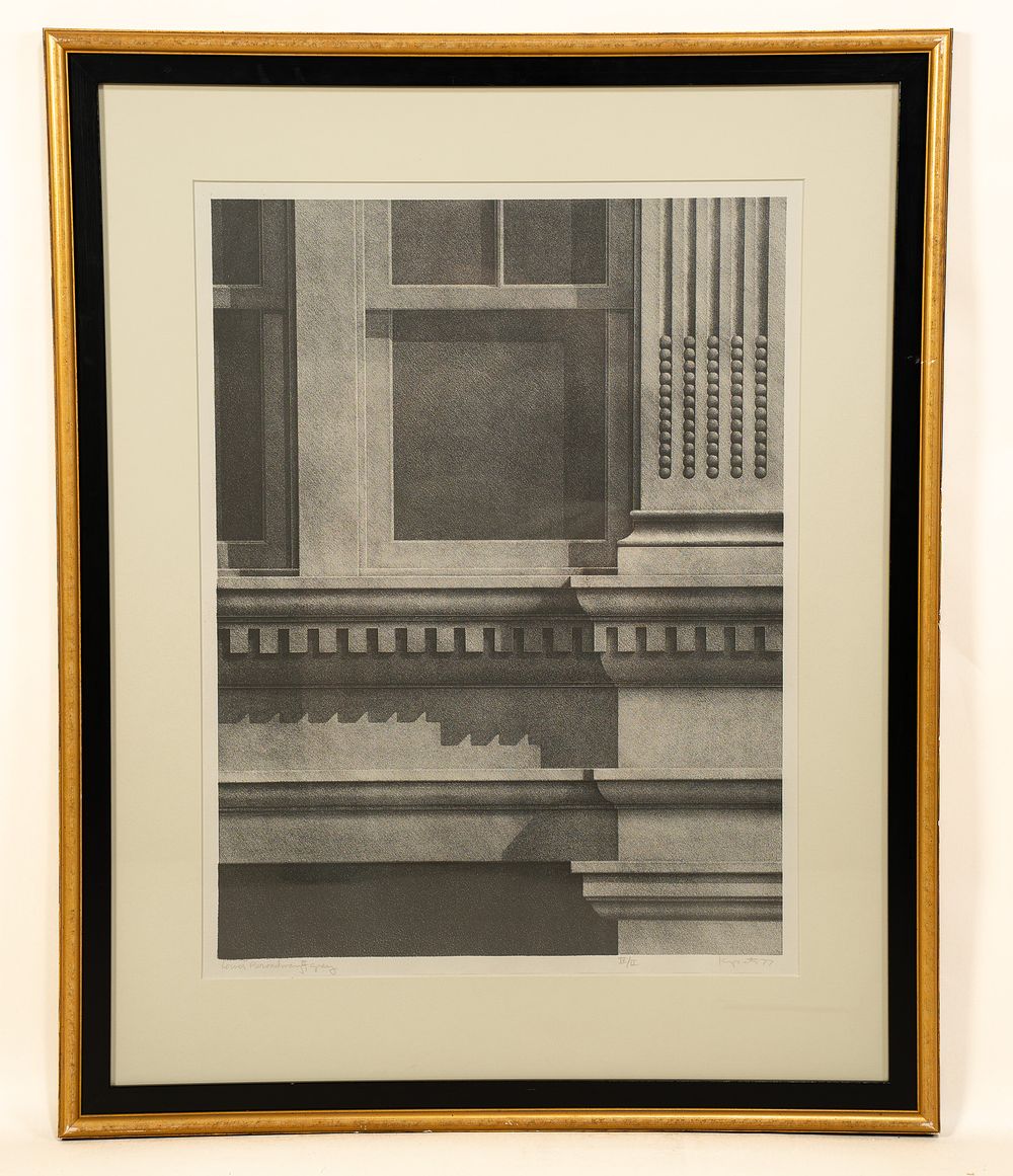 Hugh Kepets, American, 1946, Lower Broadway III Grey, Lithograph. Hugh Kepets, American, 1946 