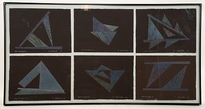 Eve Sandler, American, 1957, Night Hieroglyph 1-6, Monoprints. Eve Sandler, American, 1957 