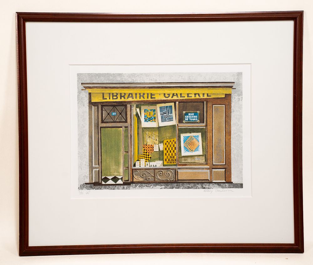 Mary Faulconer, American, 1912 - 2011, Librarie Galerie, Serigraph. Mary Faulconer, American 