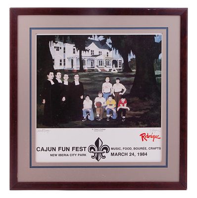 George Rodrigue, American, 1944 - 2013, Cajun Fun Fest Poster, Artist Proof Print. George 