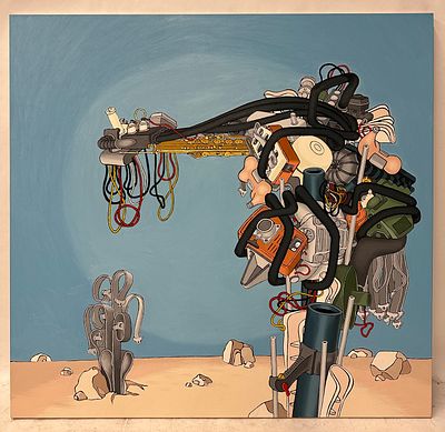 Dennis Hollingsworth, American 20th Century, Li'l Emerson, Oil on Canvas. Dennis Hollingsworth 